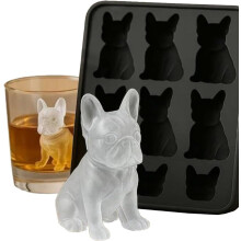 French Bulldog Ice Cube Tray – Silicone, 6-Cavity