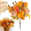 Kunstig efterårsblomstbuket – orange kunstige roser, 1 stk. 1