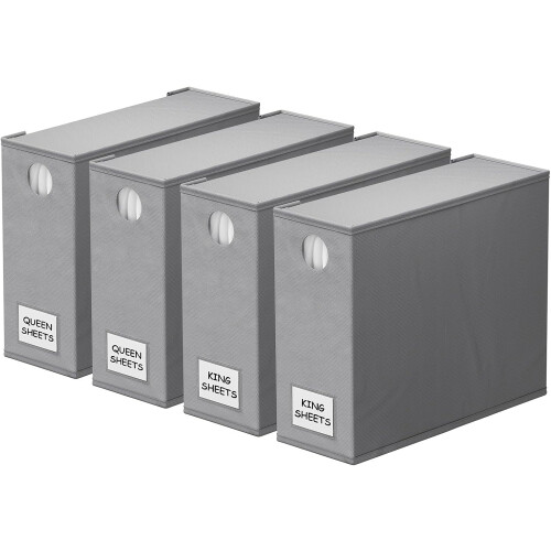 Foldable Sheet Organizer with Circle Window, Grey