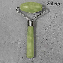 (N3) Green Single Head Face Massage Roller Jade Stone Slimming Face Neck Massager Lifting Tool Anti Wrinkle Massage Roller Best Gift