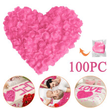 100pcs Silk Rose Petals Burgundy Wedding Decor