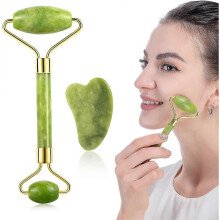 Facial Jade Roller And Gua Sha Set Facial Skin Roller Massage Tool - Anti-aging Treatment