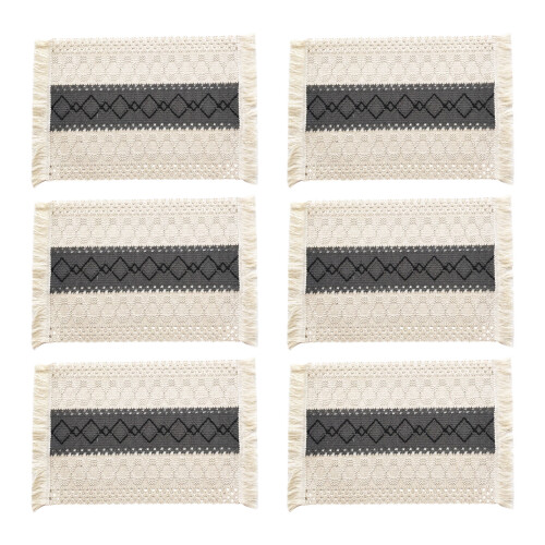 Rustics Styles Tischsets aus Baumwollleinen mit-6 Muster 5