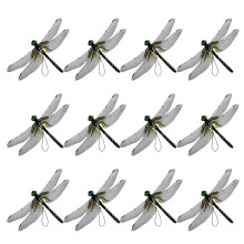 12 Pieces Artistic Black Dragonflies Pendants For Purse Key And