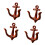 Iron Anchors Wall Hook Decorative Styles For Entryway-Red 1