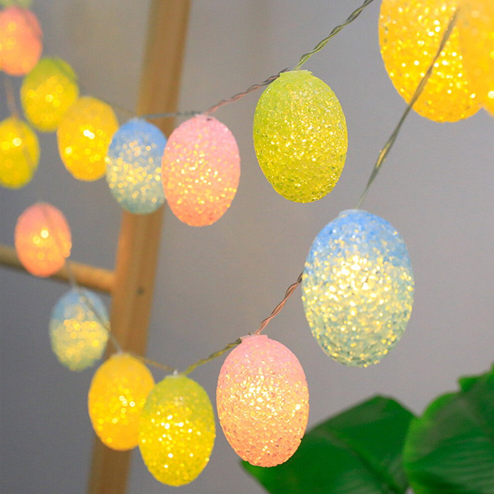 LED Easter string lights with timer 20 bulbs