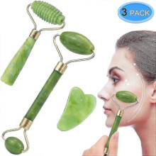 2026 Dual-Head Jade Facial Massage Roller and Guasha Kit Set