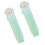 2 stuks Kitten Push Pull Gum Glijdende Actie Rubber-Groente 1
