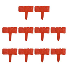 10Pcs Plastic Garden Edging Borde, Imitation Stone Fence-Red