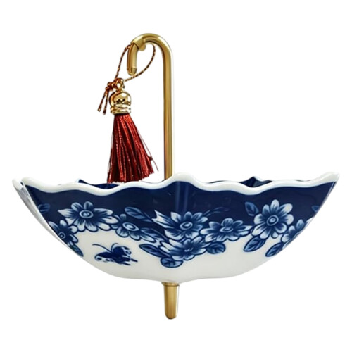 Infuseur traditionnel de thé de-Ombre bleue et blanche