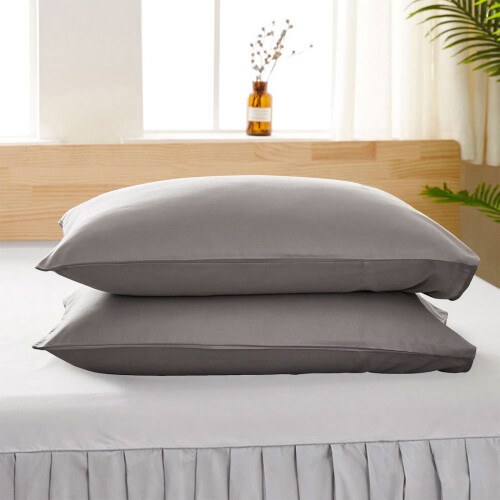 Set van 2 geborstelde microvezel kussenslopen 45x75cm (envelopmodel)
