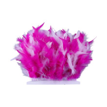 Double Colored Fire Trimmed Plumage Suitable For Clothing-008