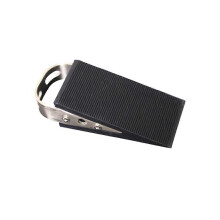 Door Stopper Safe Stainless Steel Rubber Guard for Home 3Pcs Black