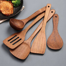Natural Wooden Round Spatula, Heat Resistant, 1 Pack