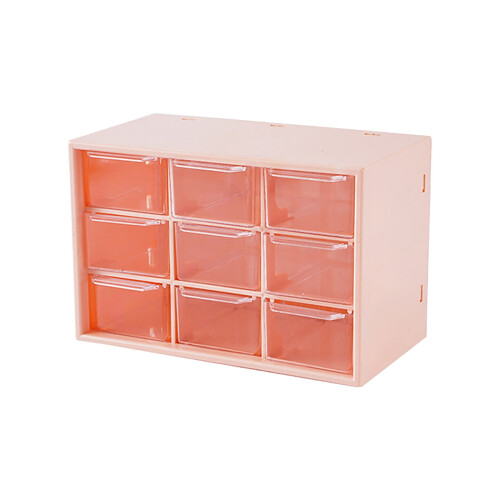 Desktop Nine-Grid Storage Box – Transparent ABS Drawer