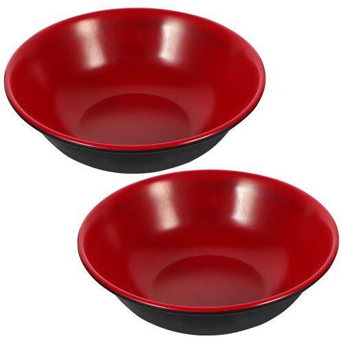 Sort melamin ramenskål 19 cm (sæt med 2)