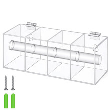 Acrylic 7 Slot Label Dispenser Wall Mount Organizers For Sticker