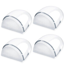 Doorstops, [Pack of 4] Transparent Doorstops and Stoppers Adhesive Door Stopper for Floor and Parquet, Doorstops Protection for Doors and Walls