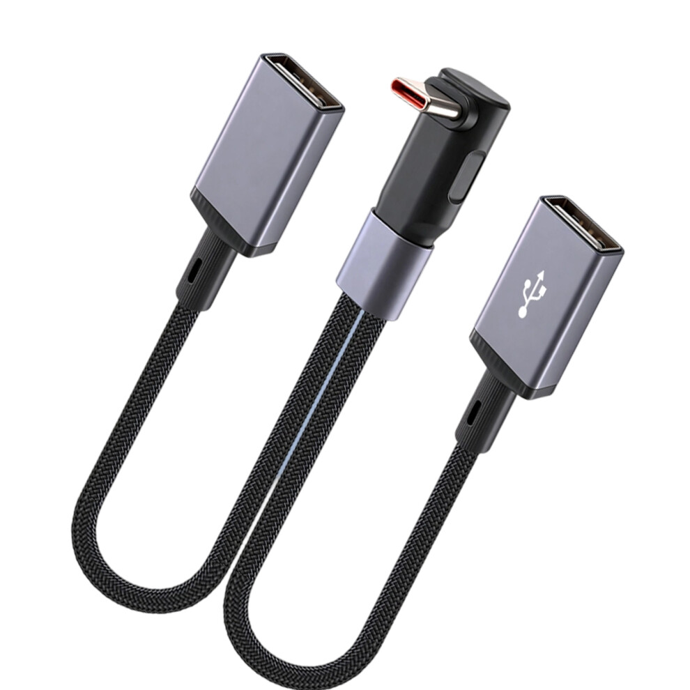 Type C To Type C Usb Charging Cable Wire-2 Usb Female Elbow 7751001416019