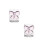 Glaskoppset med rosett – 2 st transparent iskaffe och juice 1