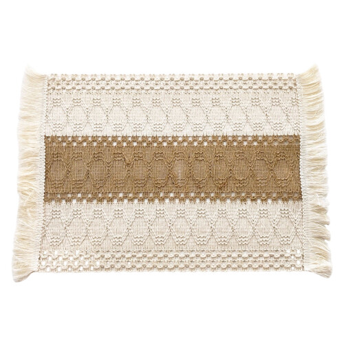 Thick 30x50cm Washable Placemat Set In Handwoven-1 Pattern 7