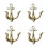 Heavy Duty Iron Anchors Wall Hooks Antique Styles-White 1