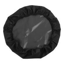 Ronde vuurkorfhoes 101x101x10cm Zwart 600D Oxford