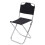 Shiogb Aotu folding stool with backrest aluminum alloy black 1
