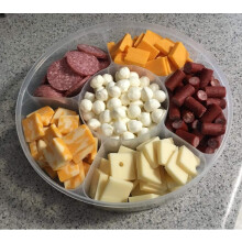 2er-Packung 10" runde Snackschale mit 6 Fächern
