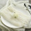 Cheesecloth cotton table napkins ivory 5 pieces 1