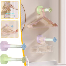 Extendable Wall-Mounted Clothes Hanger in Gradient Green
