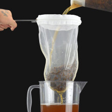 Filtre à café et à thé réutilisable en coton avec poignée en acier