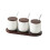 Minimalists Ceramic Condiment Jars Set of 3 With-White BB3 1