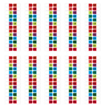 10 Sheets Colored PET Plastic Index Tabs-Color numbers