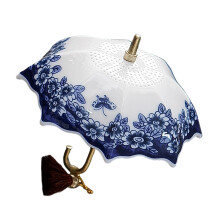 Traditional Umbrella Shape Porcelain Tea-Blue and white umbre