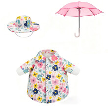 Porch Geese Statue Clothing With Raincoat-garden flower rainco