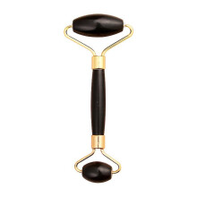 Natural Black Jade Roller Whole Jet Facial Massager Double-headed Jade Roller Massage Stick Xiuyan Jade Beauty Instrument