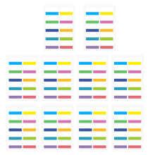 10 Sheets Writable Clear Colorful Index-blanktransparent co
