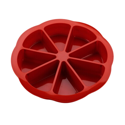 Nonstick Heat Resistant Silicone Triangle Cake Pan-Red
