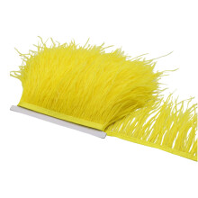 Franges de garniture en Indumentum d'autruches naturelles avec-9