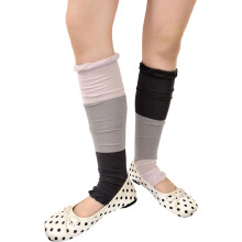 Stylish Long Socks with Nonslip Cuffs And-Dark gray light gray