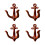 Heavy Duty Iron Anchors Wall Hooks Antique Styles-Red 1