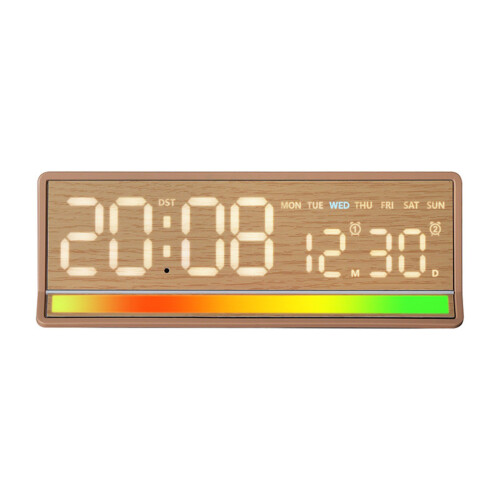 Bright Music Sensitive LED Display Clock Contemporary-Yellow