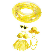 Festival Ganzen Beeldje Kleding Waterdichte-gele ketting biki