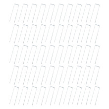 50Pcs U-Shaped Ground Stakes Heavy Duty Metal Garden Nails-M
