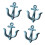 Classical Anchors Shape Iron Wall Hook Bucolic Entryway-Blue 1