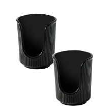 Dozator de suporturi pentru pahare din plastic negru – pachet de 2