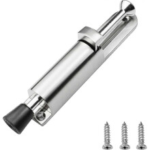 Stainless Steel Door Stopper with Spring Mechanism for Home and Office