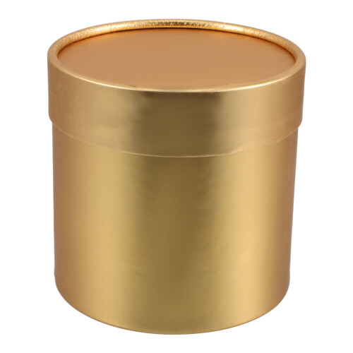 Goldene runde Blumenbox für Sträuße – 12,5 cm