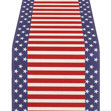 Red White Blue Linen Table Runner Perfect For 4th Of July-7